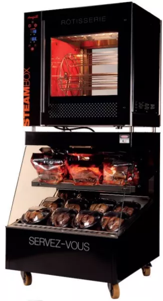 Combiné rôtissoire avec vitrine libre service Visuel 1 principal Combiné rôtissoire avec vitrine libre service Visuel 1 principal